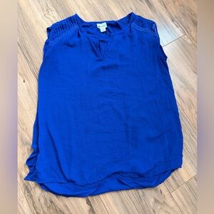 STYLUS Royal Blue Women's Sleeveless Blouse